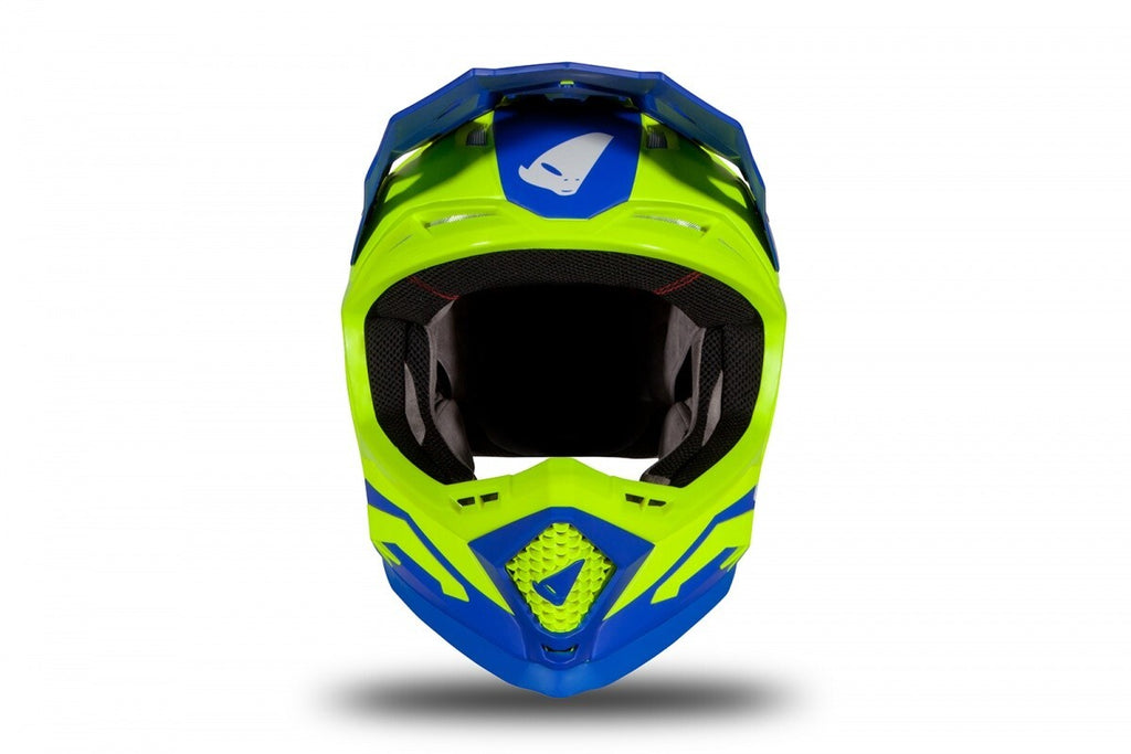 CASCO UFO MOTOCROSS ECHUS BLU/GIALLO FLUO OPACO