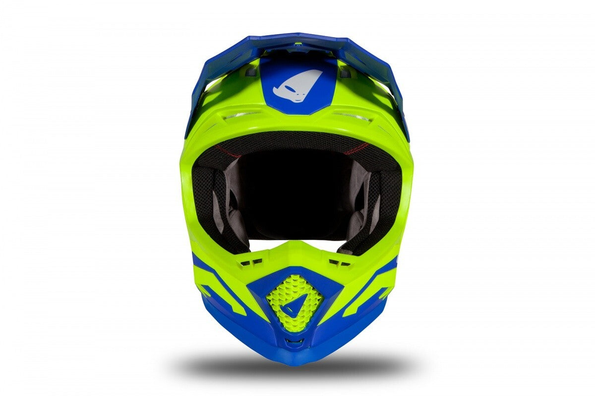 CASCO UFO MOTOCROSS ECHUS BLU/GIALLO FLUO OPACO