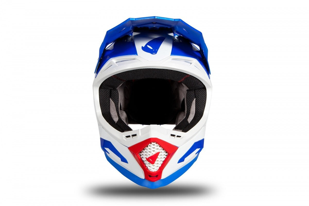 CASCO UFO MOTOCROSS ECHUS BLU/BIANCO/ROSSO LUCIDO