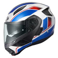 CASCO MODULARE FIBRA APRIBILE KABUTO HONDA DOPPIA VISIERA RYUKI BIANCO BLU RED