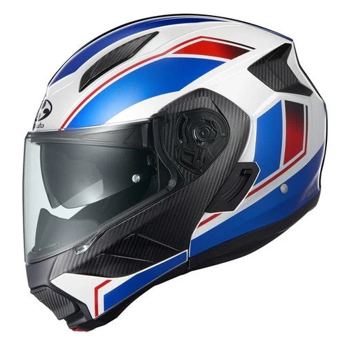 CASCO MODULARE FIBRA APRIBILE KABUTO HONDA DOPPIA VISIERA RYUKI BIANCO BLU RED