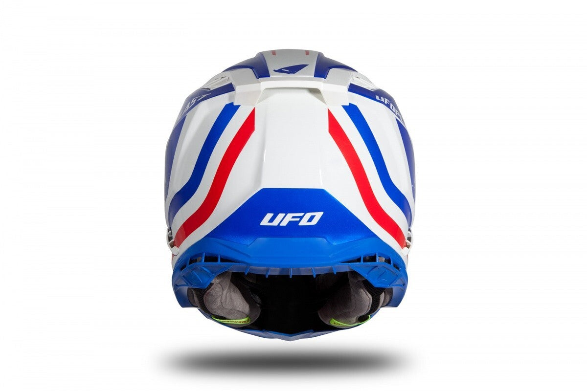 CASCO UFO MOTOCROSS ECHUS BLU/BIANCO/ROSSO LUCIDO