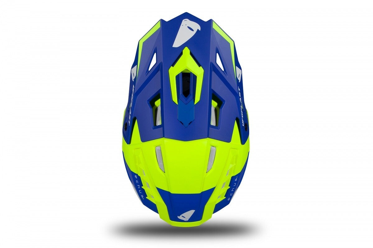 CASCO UFO MOTOCROSS ECHUS BLU/GIALLO FLUO OPACO