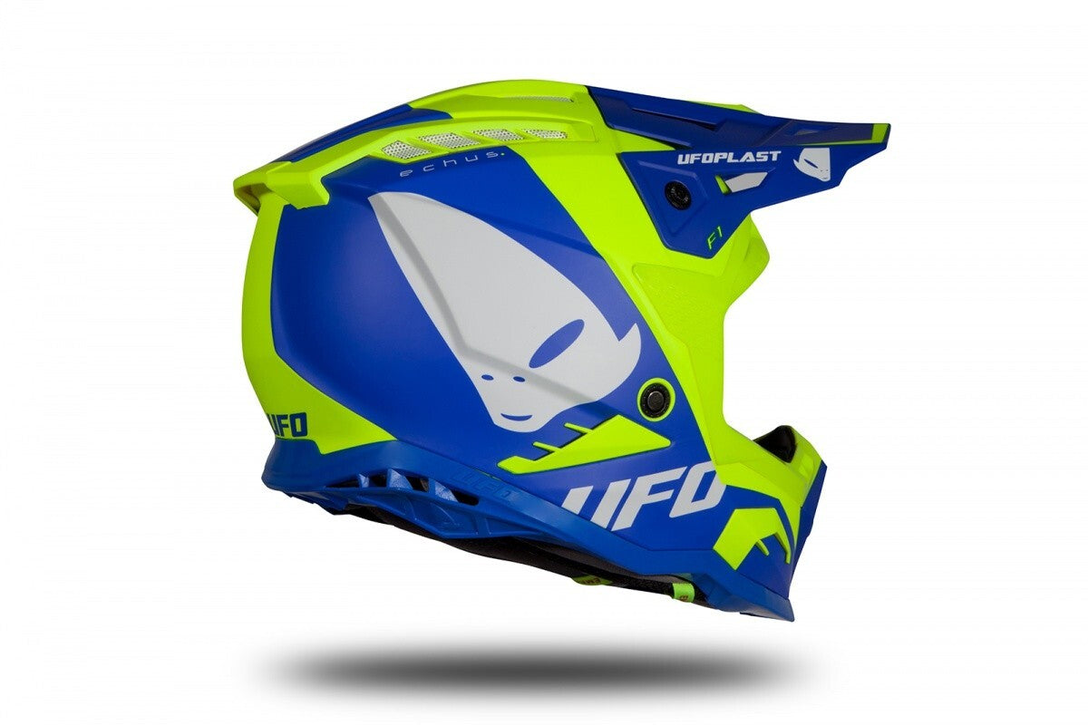 CASCO UFO MOTOCROSS ECHUS BLU/GIALLO FLUO OPACO